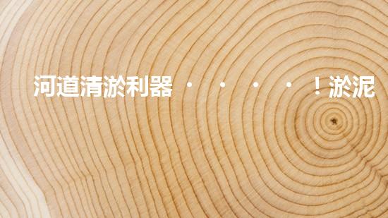 河道清淤利器！淤泥泵，解放河流，還原自然之美！